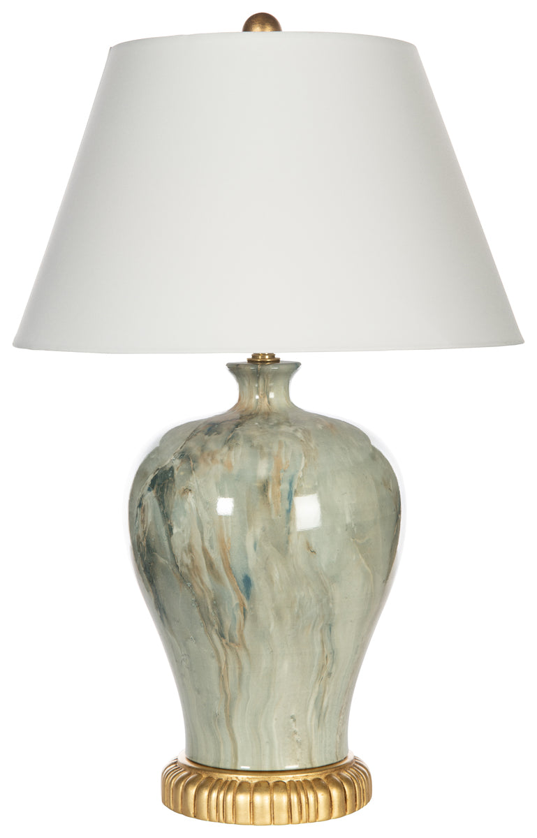 Green Marbled Mei Ping Lamp