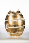 Egg Shaped Gold & White Vase